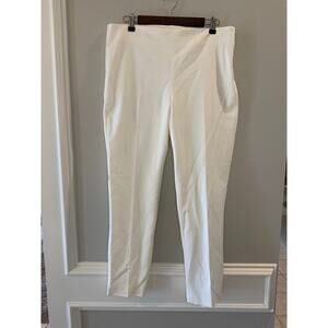 Vince Camuto NWT Ivory Women's Dress Pants Side Zip Size 12 Ankle Flat